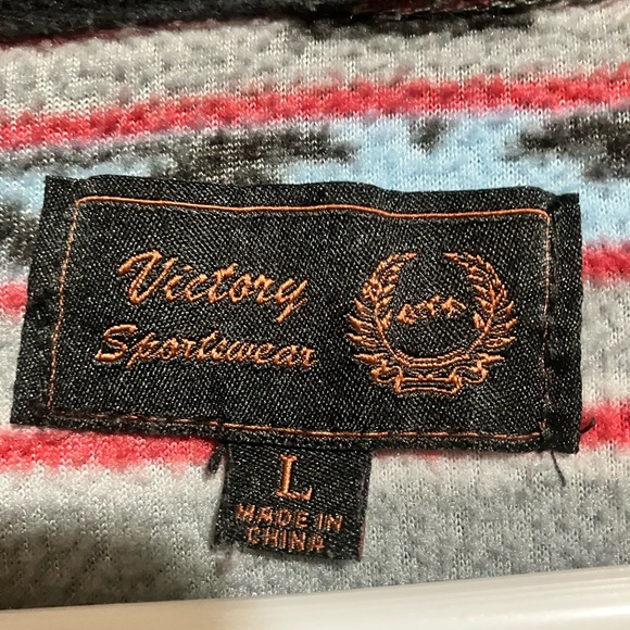 Aztec Pattern Quarter-Zip Pullover - Picture 3 of 3